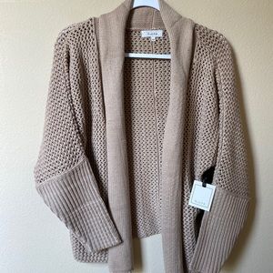 Oversized khaki cardigan